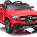 Masinuta electrica pentru copii Mercedes-Benz GLC Coupe Red 78w cu telecomanda 2.4G,Roti EVA,Scaun piele,Centura de siguranta,Usi cu deschidere,Sistem troller,3 Viteze,Lumini LED,Muzica,Mufa MP3, USB