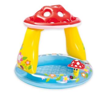 Piscina gonflabila copii, Intex baby, Ciupercuta multicolor, 45 Litri, 102 x 89 cm, 57114