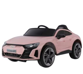 Masinuta electrica pentru copii Audi e-Tron GT Pink cu licenta,radiocomanda 2.4G,roti EVA,doua motoare,acumulator 12V,faruri si stopuri LED,acumulator 12V4,5Ah,doua motoare,oglinzi retrovizoare,unitate audio cu muzica