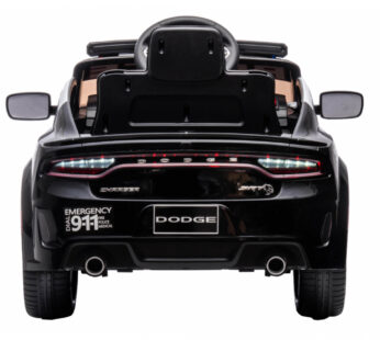 Masinuta electrica pentru copii Dodge Police Black 70W cu Licenta, Roti EVA, Deschidere usi, Pornire la buton, Telecomanda, Oglinzi retrovizoare, Usi cu deschidere, Megafon, Suspensii, 3 Viteze din telecomanda, MP3