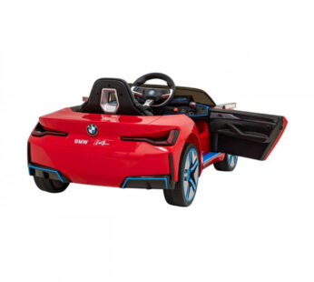 Masinuta electrica pentru copii Novokids BMW I4 cu telecomanda, roti din cauciuc EVA, max 30 kg , usi cu deschidere , 3 viteze, Rosu