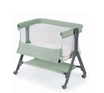 Patut Sempreconte Air Beige, co-sleeper 2 in 1 cu laterala culisanta, setare unghiulara, roti, geanta voiaj, reglabil in 8 pozitii pe inaltime