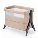 Patut Sempreconte Joy Bej, co-sleeper si tarc 2 in 1 cu laterala culisanta, setare unghiulara, roti, geanta voiaj, reglabil in 8 pozitii pe inaltime, 0-15 kg