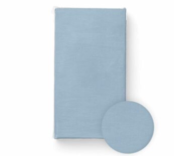 Cearceaf cu elastic, Bocioland, Pentru patut, Din 100% bumbac jersey, 120×60 cm, 0 luni+, Blue