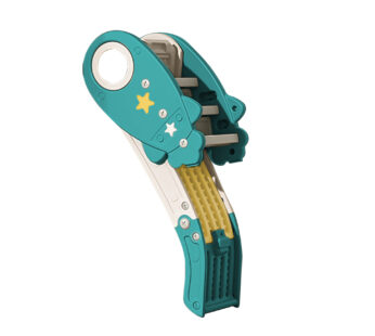 Tobogan pentru copii Moni Rocket Green cu design pliabil, manere sustinere, margini rotunjite, lungime panta alunecare 108 cm, utilizare interiorexterior, greutate admisa 25 kg