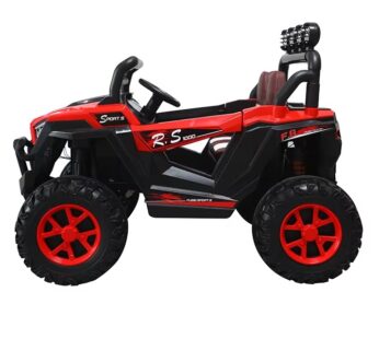 Masinuta electrica pentru copii Nichiduta UTV Red tractiune 4×4, telecomanda parentala 2.4G, motoare 4x39w, acumulator 12V7Ah, lumini, muzica, mufa mp3, roti cu suspensii, usi cu deschidere, povesti in limba engleza