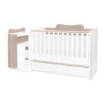 Patut modular multifunctional Lorelli Multi, 5 configurari diferite, 190 x 72 cm, Alb/Crem