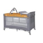 Patut pliabil Lorelli, Torino Plus, 2 nivele cu accesorii, Lemon Curry Floral