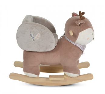 Balansoar din plus Moni Daphne cu scaune si spatar, centura de siguranta, functii muzicale, greutate admisa 30 kg, dimensiune 60x30x46 cm