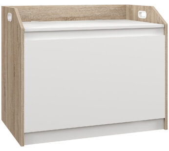 HOMCOM Cutie de Depozitare Modernă cu Lift Top și Spațiu Ascuns pentru Intrare, Living, Cameră de Joacă, 62.4x40x51.5 cm, Alb | Aosom Romania