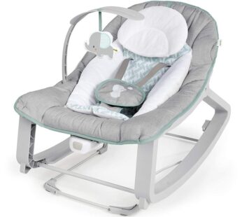 Balansoar, InGenuity, Keep Cozy, 3 in 1, Pana la 18 kg, Cu vibratii, Cu doua pozitii de inclinare, Cu jucarie detasabila, Grey
