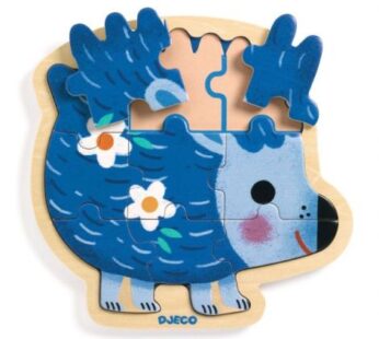 Puzzle din lemn Arici, Djeco