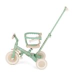 Tricicleta pentru copii PetiteMars Green Twist Turbo, editie limitata, 5 in 1, multifunctionala, vehicul de impins, bicicleta cufara pedale, maner de ghidaj