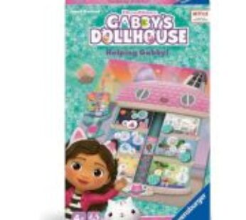 Gabby’s Dollhouse Ravensburger, joc de societate pentru copii de la 4 ani, editie compacta, multilingv, inclusiv romana