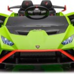 Masinuta electrica cu functie drift Lamborghini Huracan STO, putere 500W, 24V, echipare Premium, verde
