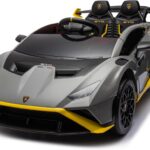 Masinuta electrica pentru copii Lamborghini Huracan STO 12V 80W Premium, Gri