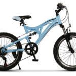 Bicicleta pentru copii MTB-FS Carpat Alpin C20279A AlbastruAlbNegru, 20 inch, schimbatoare Shimano, frane V-brake