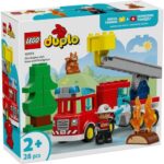 LEGO® DUPLO Town - Camion de pompieri cu furtun si pompier 10473, 28 piese
