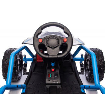 Masinuta electrica Nichiduta Sport Speed Blue,cadru metalic,acumulator 24V7Ah,doua motoarex200w, lumini led,pornire la buton,roti robuste cu rulment,unitate muzicala cu USBbluetooth