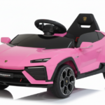 Masinuta electrica pentru copii Lamborghini Lanzador Pink cu licenta,telecomanda 2.4G,doua motoare,acumulator 12V4.5Ah