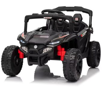 Masinuta electrica pentru copii Nichiduta Sport Speed Black 12V cu telecomanda 2.4G,motoare 2x35w,lumini led,usi cu deschidere,slow start,roti robuste din plastic cu suspensii pe spate