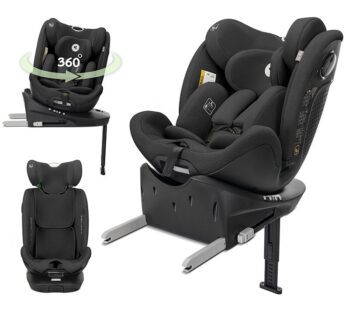 Scaun Auto Copii Perseus i-Size Isofix Baza Rotativa Picior de Sprijin 0-12 Ani 40-150CM Maxim 36KG Negru