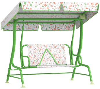 AIYAPLAY Leagăn pentru Copii cu Copertină Reglabilă și Centură de Siguranță, 120x112x75 cm, Verde | Aosom Romania