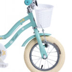 Bicicleta pentru copii 2-4 ani Carpat C12178A Turcoaz 12 inch cu roti ajutatoare si cosulet