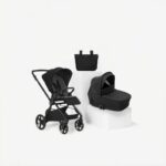 Carucior 2 in 1, Jane, Muum 5, Premium, Cadru din aluminiu, Cu landou, Reversibil, Pana la 22 kg, Conform cu EN 1888-2:2018+A1:2023, Coal
