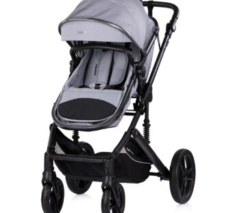 Carucior transformabil 2 in 1 pentru copii Chipolino Amore Platinum cu suspensii, sezut reversibil, accesorii, greutate suportata 22 kg