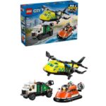LEGO® City - Avion, autospeciala de service si aeroglisor in versiuni adaptate 60505, 990 piese