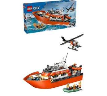 LEGO® City – Barca de salvare si elicopter ale Pazei de Coasta 60504, 742 piese