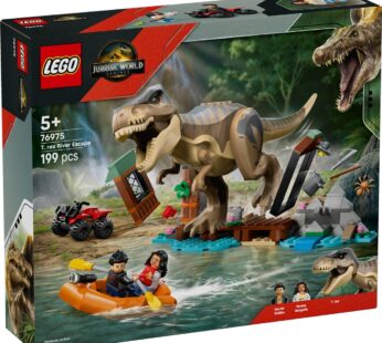 LEGO® Jurassic World – Evadare pe rau din calea lui T. Rex (76975)