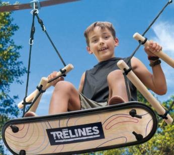 Leagan pentru copii Treboard cu franghie si placa in forma de skateboard