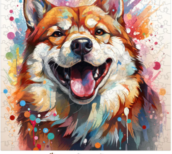 Puzzle 200 piese – Shiba Inu 4 | Woodmix Puzzles