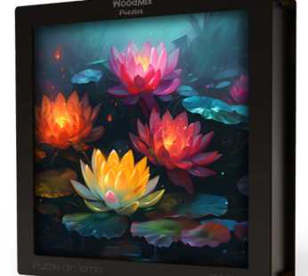 Puzzle din lemn – Flori – Lotus | Woodmix Puzzles