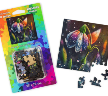 Puzzle mic din lemn – Flori – Ghiocel | Woodmix Puzzles