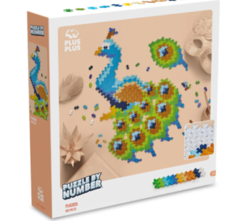 Puzzle pe numere Plus-Plus, 800 piese, Paun