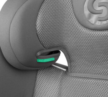 Scaun auto copii 2in1 Caretero Breezy Fix Grey I-Size 100-150 cm,fixare cu isofix,tetiera reglabila,spatar detasabil,sistem de ventilatie BreezeCool