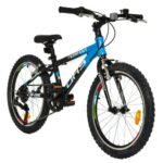 Bicicleta Copii Dhs Terrana 2023, roti 20 Inch, sistem franare V-brake, 6 viteze, Negru/Albastru