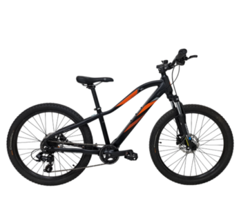 Bicicleta Copii Prophete 11721, roti 24 inch, 8 viteze, Negru/Portocaliu