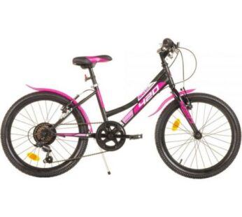 Bicicleta copii 6-9 ani, 20 inch, Mtb Fete Sport Negru, Dino Bikes DB420D04BK