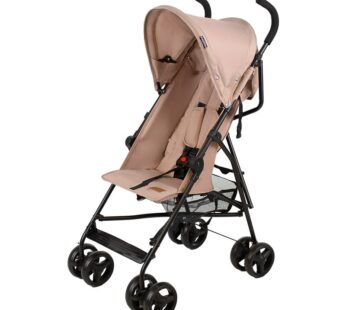 Carucior sport, BabyTrold, Jet, Usor- 4.3 kg, Pliere tip umbrela, Spatar ajustabil, Pana la 15 kg, 6 luni+, Bej