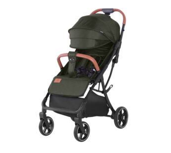 Carucior sport, BabyTrold, Piza, Pliere cu o mana, Usor- 7 kg, Spatar ajustabil in pozitii multiple, Pana la 22 kg, 6 luni+, Verde