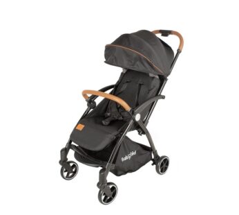Carucior sport, BabyTrold, Skagen, Usor- 6.7 kg, Pliere automata, Spatar ajustabil in 3 pozitii, Pana la 15 kg, 6 luni+, Negru