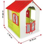 Casuta de gradina pentru copii Pilsan House Red,design pliabil usor de depozitat,usi si ferestre cu deschidere
