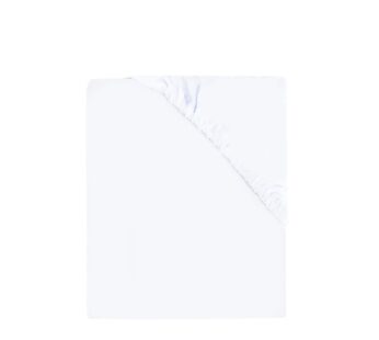 Cearceaf cu elastic, MimiNu, Jerse, Pentru patut 120X60 cm, Material certificat Oeko Tex Standard 100, White