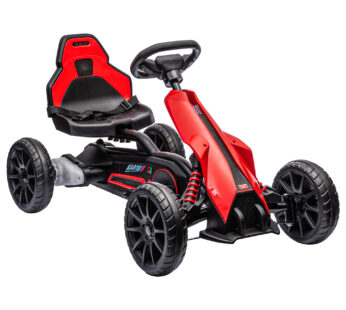 HOMCOM Kart mașină electrică pentru copii 12V, 3-8 ani, viteză 3-5 km/h și centură de siguranță, 100x58x58,5cm, roșu | Aosom Romania