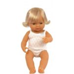 Miniland - Baby european (fata) Papusa 38 cm