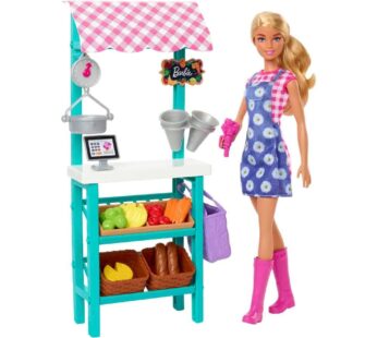 Papusa cu accesorii Barbie You Can Be Vanzatoare stand ferma
